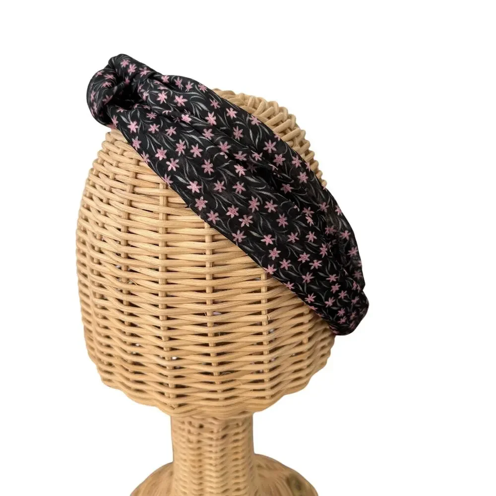 Micro Floral fabric boho earthy headband